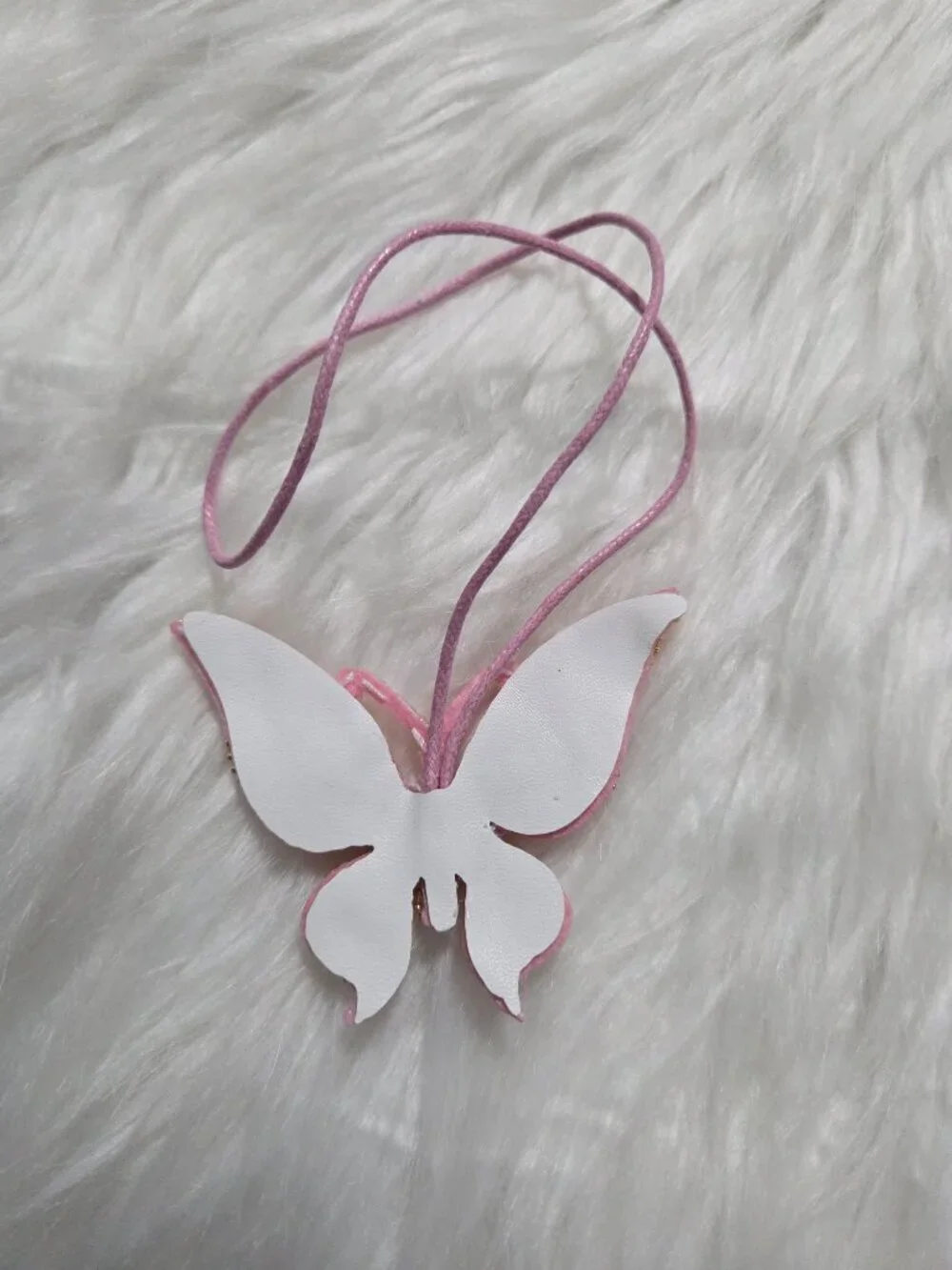 Beaded Butterfly Design Bag Charm